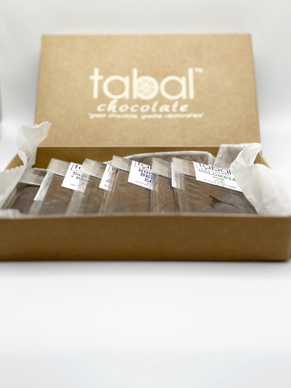 GIFT SET - 6 DARK CHOCOLATE BARS (1.2oz each)