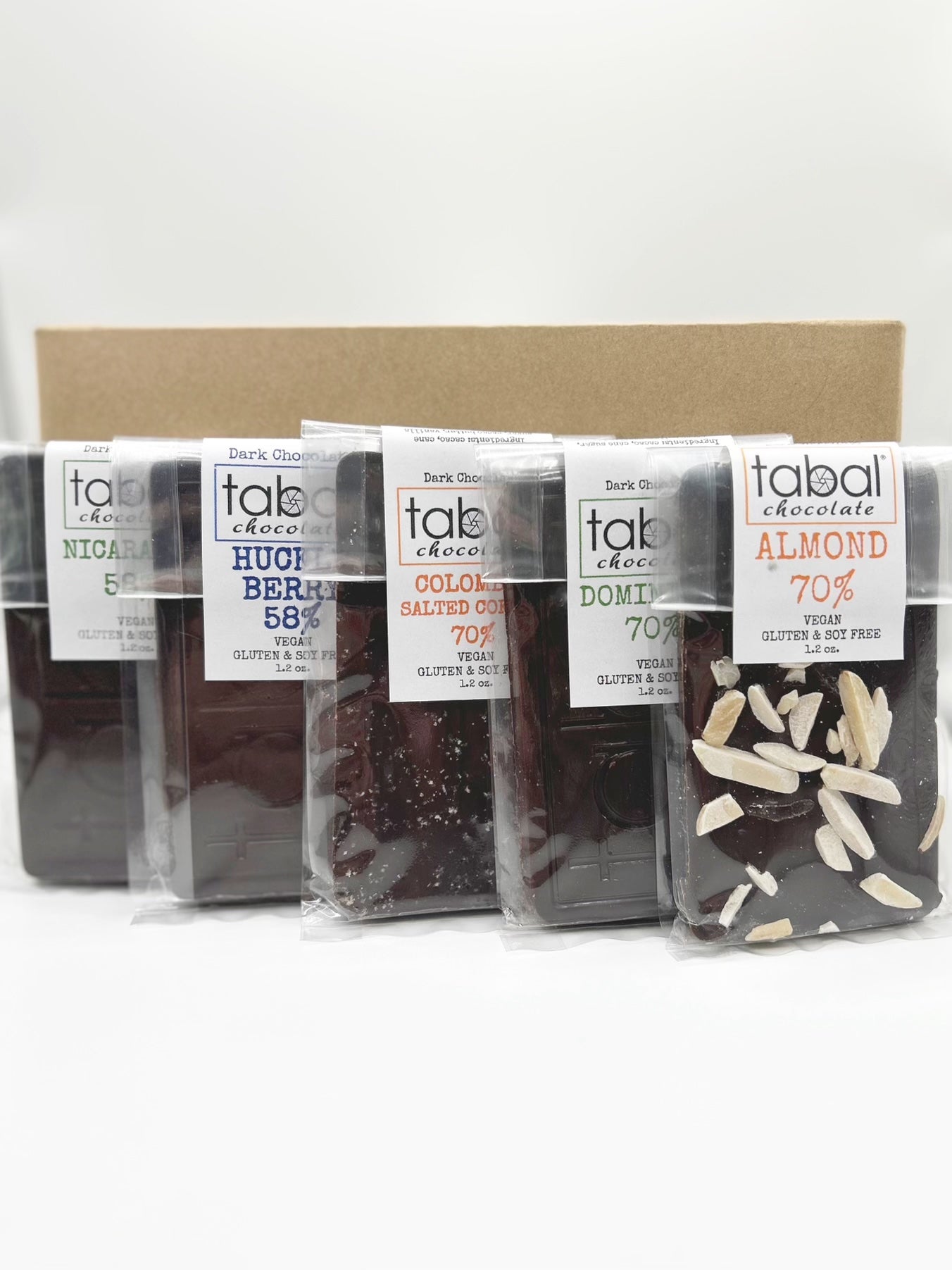 GIFT SET - 6 DARK CHOCOLATE BARS (1.2oz each)